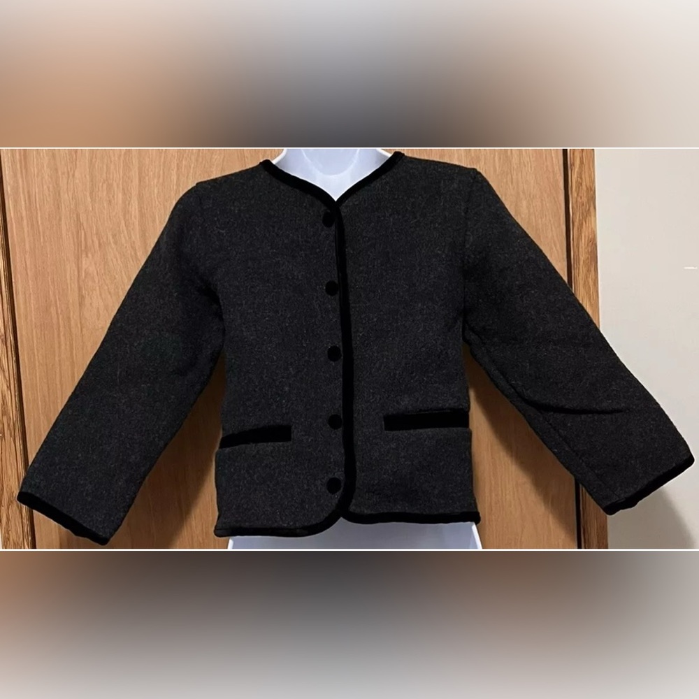 NEW LL Kids (LL Bean) Girls Size Small Wool Button Up Coat